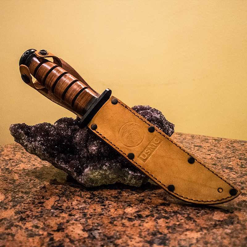 Голям юбилеен военоморски нож от Корейската война KABAR 14760 U.S.M.C