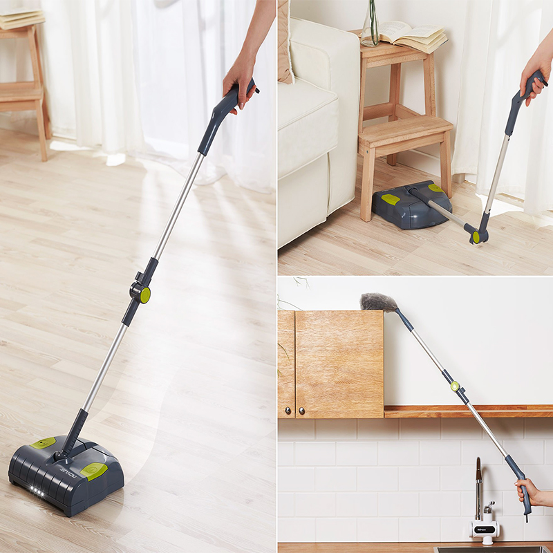 БЕЗ КАБЕЛИ! Акумулаторна електрическа метла ROVUS EASY SWEEPER с