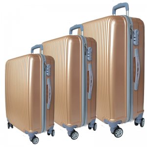 Комплект 3 броя винилови твърди и леки спинър-куфари URBAN BUSINESS 6003 BEIGE GOLD/009-2