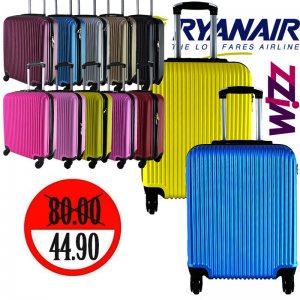 Ръчен авио ABS 821 куфар - спинър - твърд, лек 2.5 кг, RAYANAIR и WIZZAIR , ръчен багаж