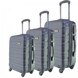 Комплект 3 броя ABS твърди и леки спинър-куфари PERFECT++ LINE 1253 SILVER