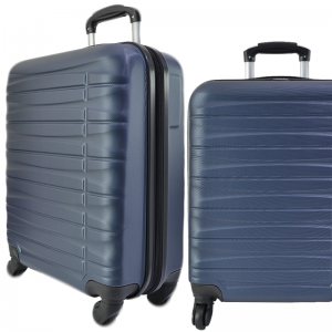 Куфар - спинър за ръчен багаж TRANSIT 837 RAYANAIR и WIZZAIR, PREMIUM CLASS, DARK BLUE