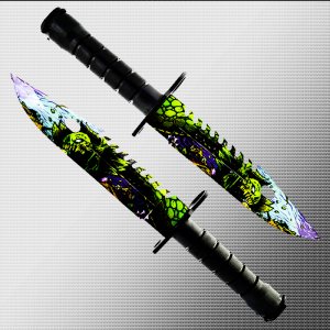 Геймърски нож COUNTER STRIKE CS M9 BAYONET ELITE MONSTER M14 с ПОДАРЪК - дървена стойка