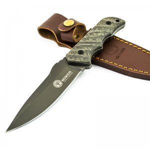 Висок клас ловен нож BOKER TSMOV Baumwerk SOLINGEN, кожена кания- ест. гьон