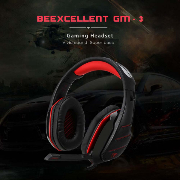 Гейминг LED хедсет слушалки с микрофон GM-003: 360° Vibration sound с дълбок бас