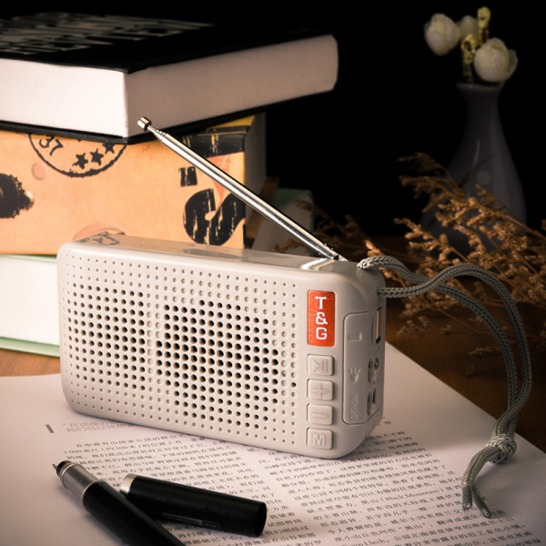 Мощна соларна BT колонка Stereo TG-184 СИВА - портативна, безжична, поддържа TWS