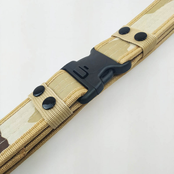 Здрав твърд ловен колан БЕЖАВ камуфлаж, 1 метър