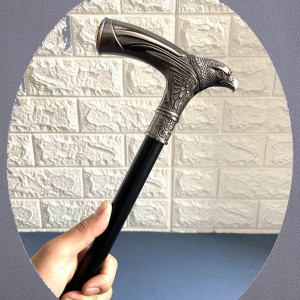 Елегантен и стилен бастун с кинжал и метална дръжка с глава на царски орел SW-17, ЦВЯТ МЕСИНГ