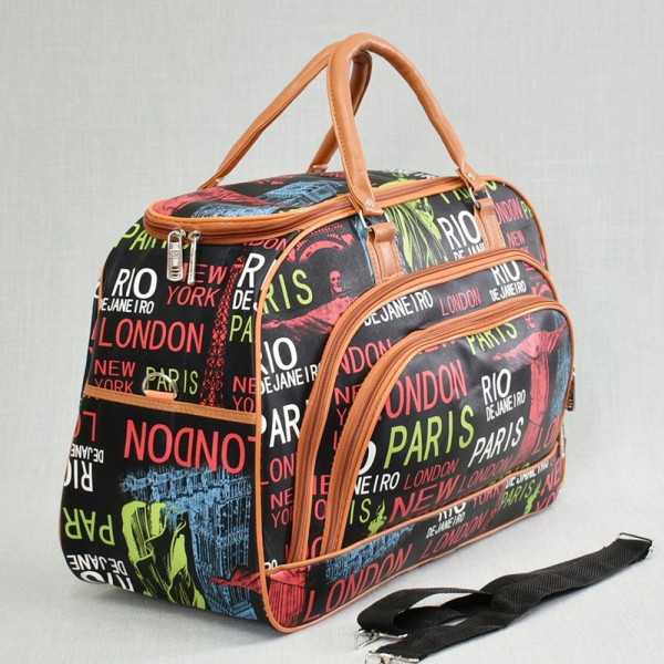 Голяма пътна чанта от еко кожа 31694 ПЕПЕРУДИ