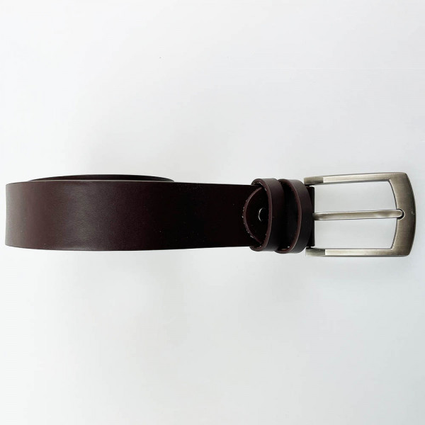 Елегантен колан Exclusivo Men DARK BROWN,  дълъг 120 СМ, тъмно кафява еко кожа