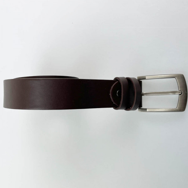 Елегантен колан Exclusivo Men DARK BROWN,  дълъг 120 СМ, тъмно кафява еко кожа