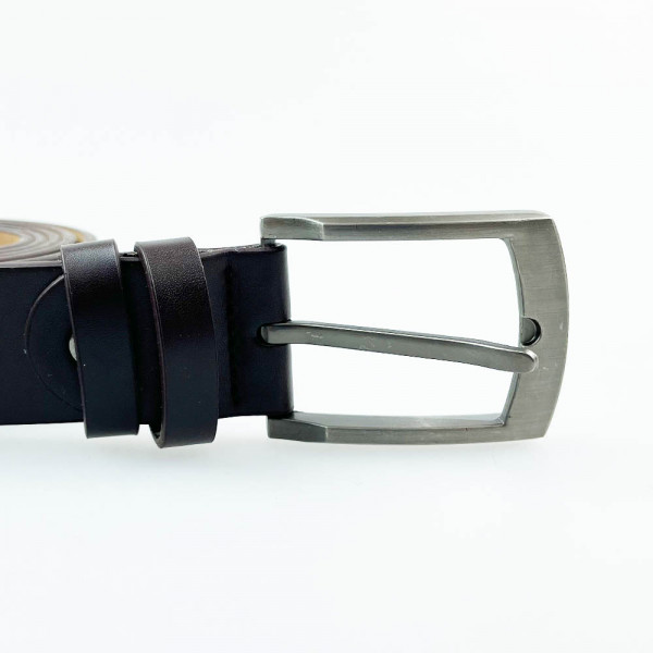 Елегантен колан Exclusivo Men DARK BROWN,  дълъг 120 СМ, тъмно кафява еко кожа