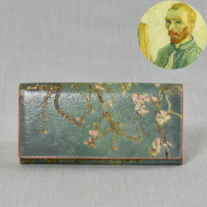 ЛУКС портфейл Ван Гог от естествена кожа и ръчна изработка, 456-7