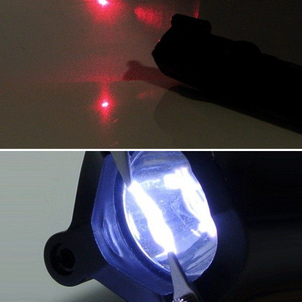 Голям метален LED фенер Police 1800KW 288 MAX с електрошок, лазер, 220V зареждане и усилена батерия, BFO2