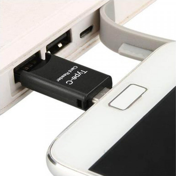 Адаптор-четец за Type C и USB - Пoддържа SD и TF карти