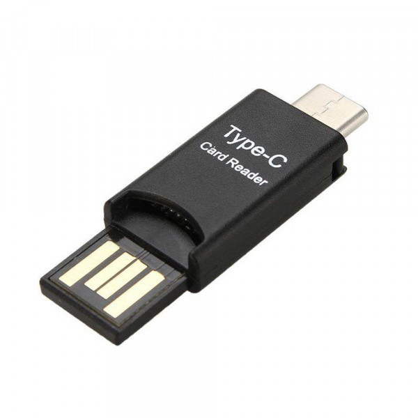 Адаптор-четец за Type C и USB - Пoддържа SD и TF карти
