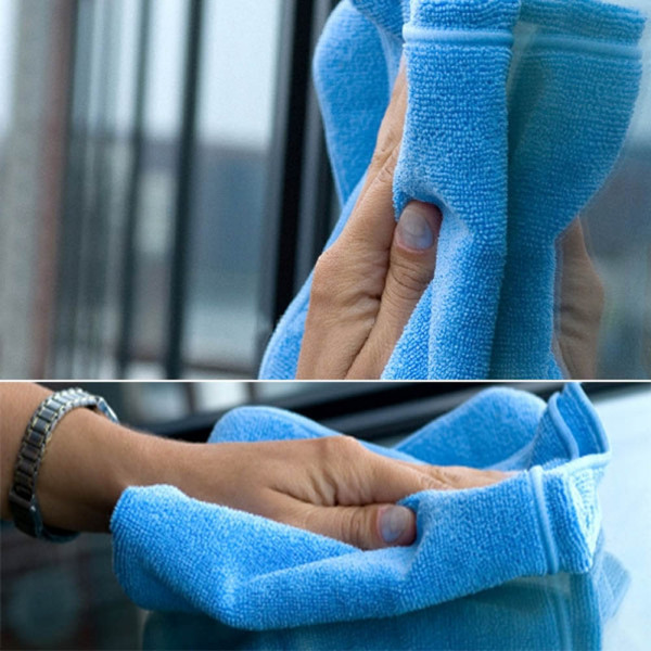 Две микрофибърни кърпи за прозорци, огледала и стъклени повърхности