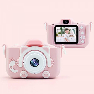 CUTE KITTY PINK КАМЕРА ЗА ДЕЦА, розов цвят, 8/13MPx, до 32 ГБ