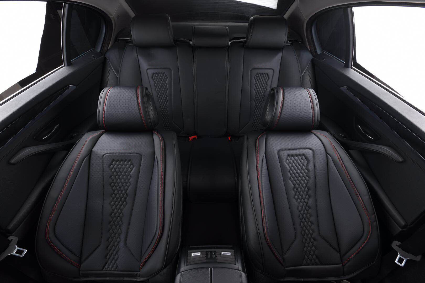 Лукс Комплект Черна Кожена универсална тапицерия / калъфи за седалки