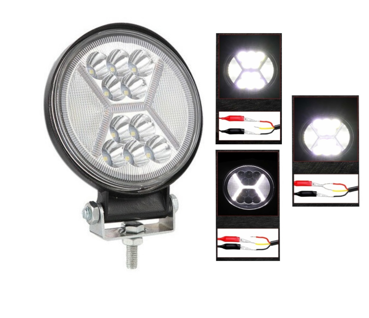 126W LED 42 ЛЕД Диоден Фар Кръгла Работна Лампа Прожектор Задна Светлина 12V 24V 2100 Лумена