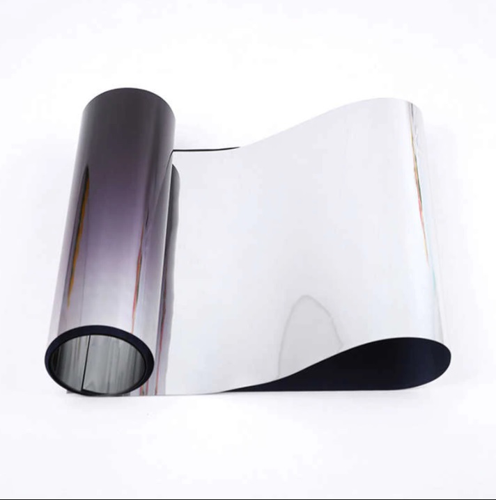 Фолио Сенник, Черно - Сребрист, Огледален, Силвър, Тип Лента, 20х150см, Авто Фолио за Затъмняване на Стъкла, Прозорци