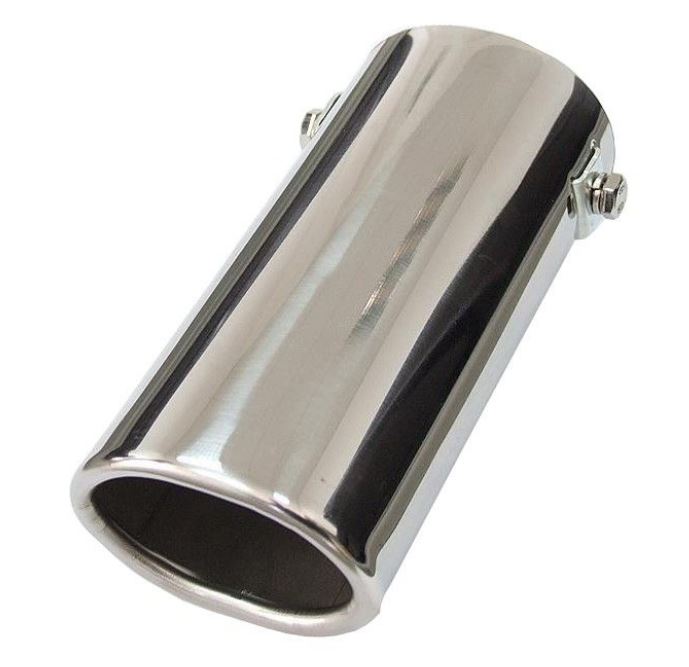 Универсален накрайник за ауспух на автомобил, 30-50мм, Дължина 15см, Хром