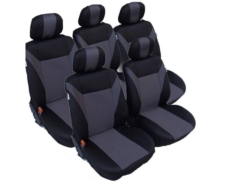 Калъфи за VW Touran, Sharan, Ford Galaxy, Citroen C8, Peugeot 307SW, Citroen C4 Grand Picasso, Peugeot 806, 807 - Черни