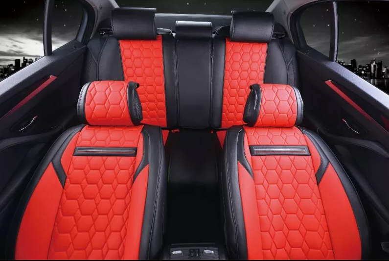 Тапицерия Комплект Лукс Червена Кожена универсална / калъфи за седалки