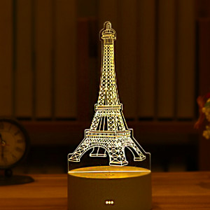 Стилна триизмерна LED лампа 3D CREATIVE EIFFEL...