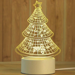 Стилна триизмерна LED лампа 3D CREATIVE CHRISTMAS...