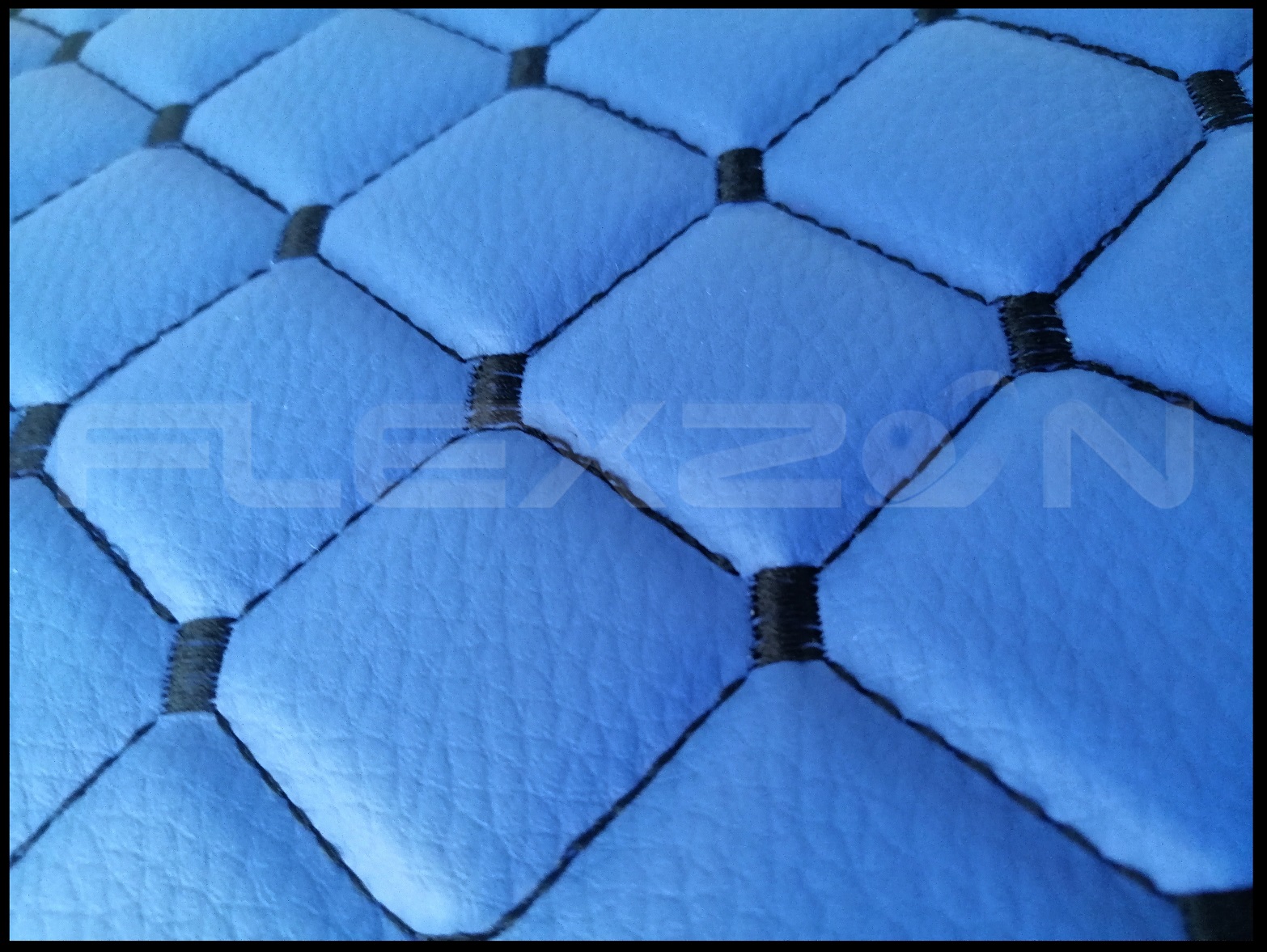 Сини Кожени Стелки За ДАФ ХФ 105 DAF XF 105, Автоматични скорости, Еко Кожа, Капитонирани, Лукс Качество