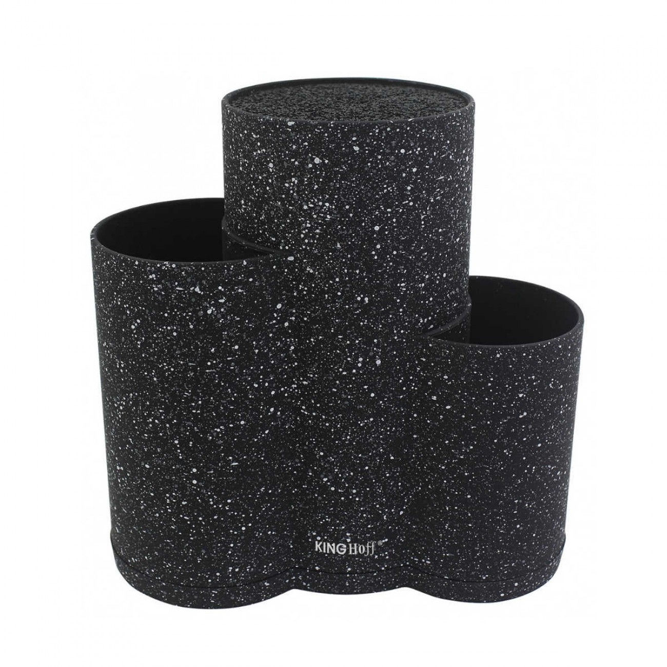 Поставка за ножове и аксесоари Kinghoff KH 1561, 23х10х22 см, Мраморно покритие, Черен