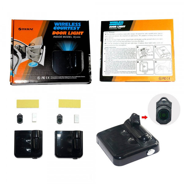 Безжични TOYOTA странични светлини за врата на кола, 2 броя, LED лого