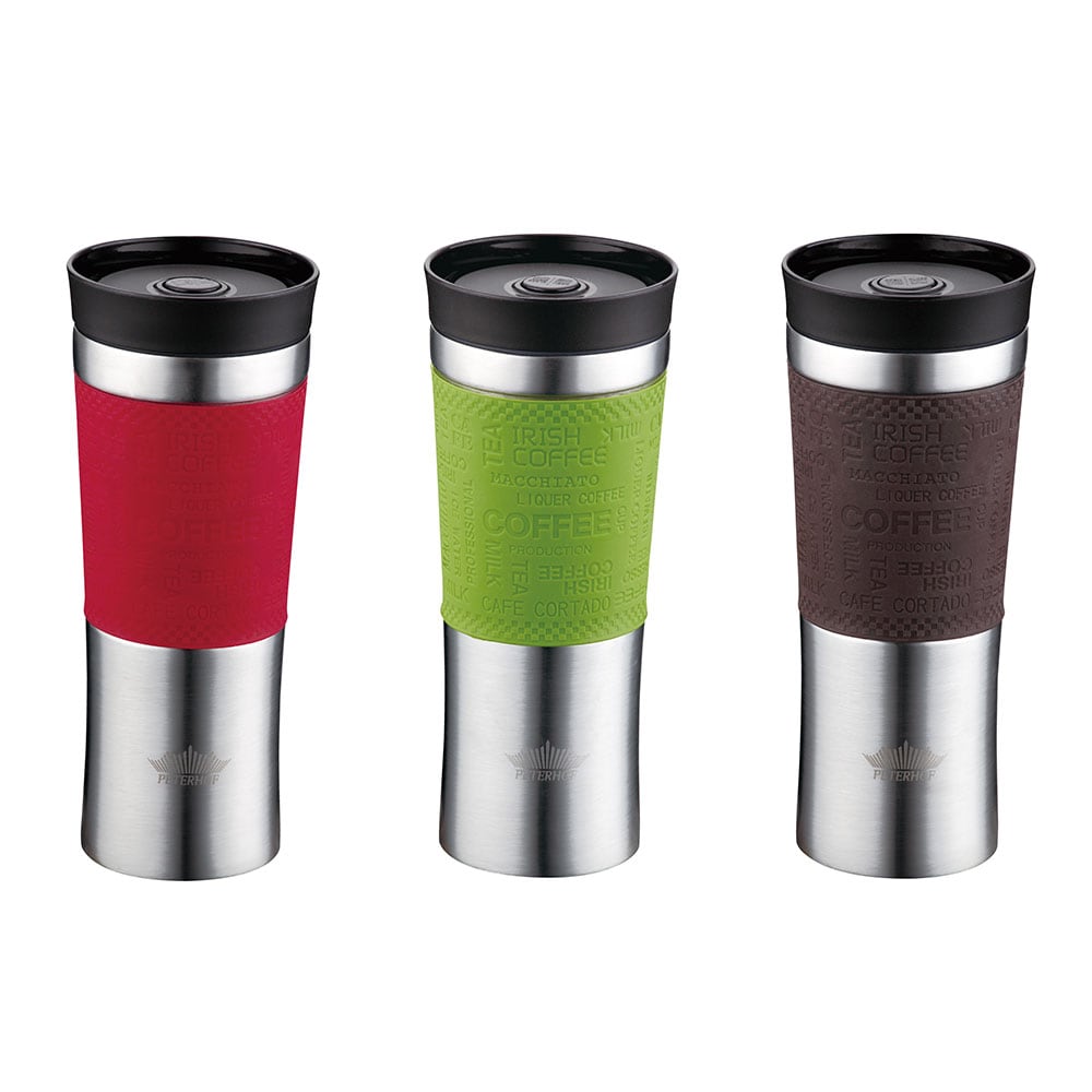 Термочаша Peterhof PH 12439, 480 мл, Двойни стени, Инокс 18/10, Различни цветове