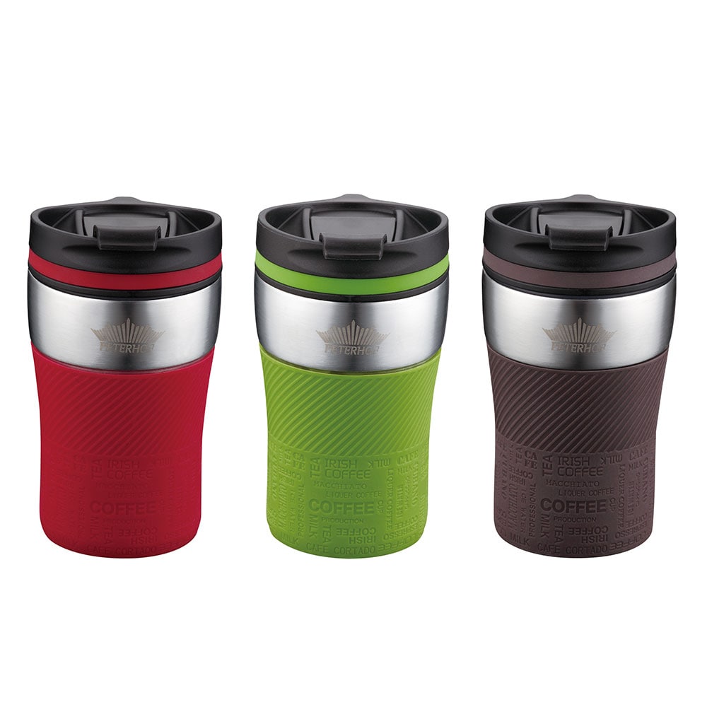 Термочаша Peterhof PH 12440, 250 мл, Двойни стени, Инокс 18/10, Различни цветове