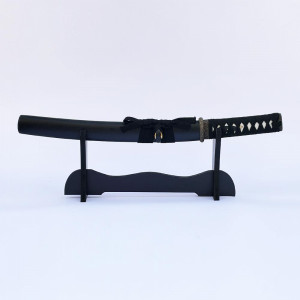 Първокласна традиционна японска поставка за мечове и ножове,  дървена, единична