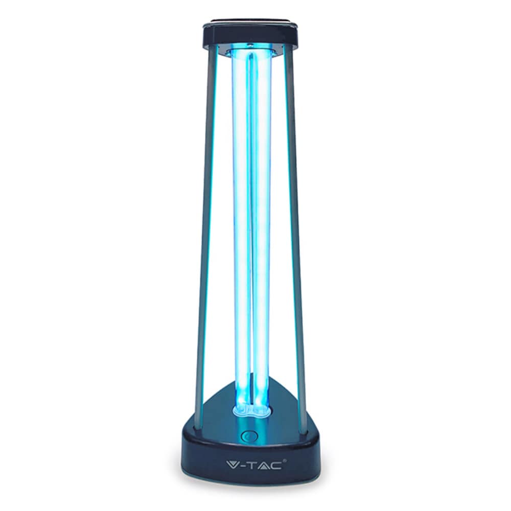 Бактерицидна антивирусна лампа V-TAC 11203 , UV + Озон,  38W, 60 кв.м, Таймер, Черен