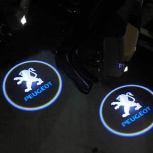 Безжични PEUGEOT странични светлини за врата на кола, 2 броя, LED...