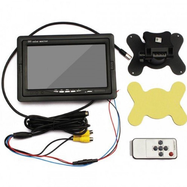 Монитор 7 “ LCD дисплей, HD 800 x 480 p. за задна камера – DVD за кола