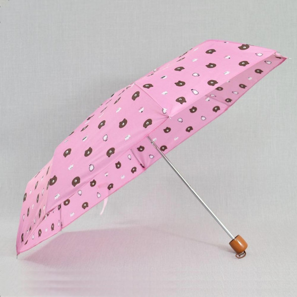 Нежен цветен чадър с мечета PINK -1055