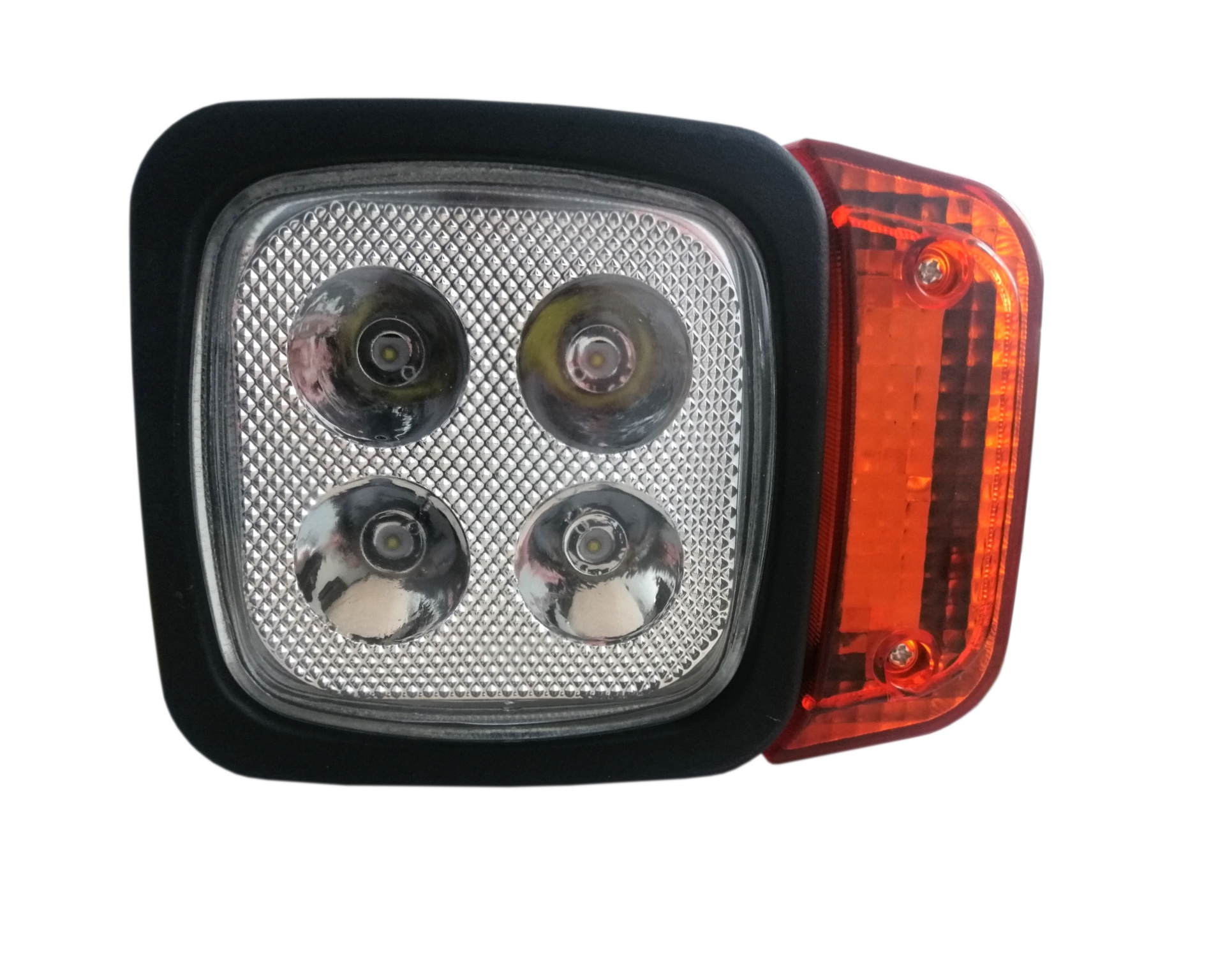 Десен LED Фар с Мигач, Габарит, Подходящ за Трактор, Комбайн, Багер, Снегорин и др - 4 диода, 12W, 1000lm