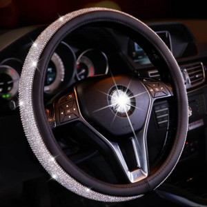 Великолепен калъф за волан LADY CRYSTALS с кристали, Ф38.0 см