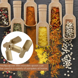 4бр. Дървени лъжички за подправки - лопатка🥢