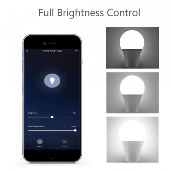 Интелигентна Wifi SMART LED крушка, 8W, IP достъп за управление, RGB+CCT. Милиони цветове без ограничения и регулиране на яркостта, BF22, SmartHome