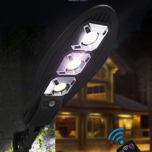 115W Соларна LED лампа Т903 със сензор, 4 режима и дистанционно управление, 6000K