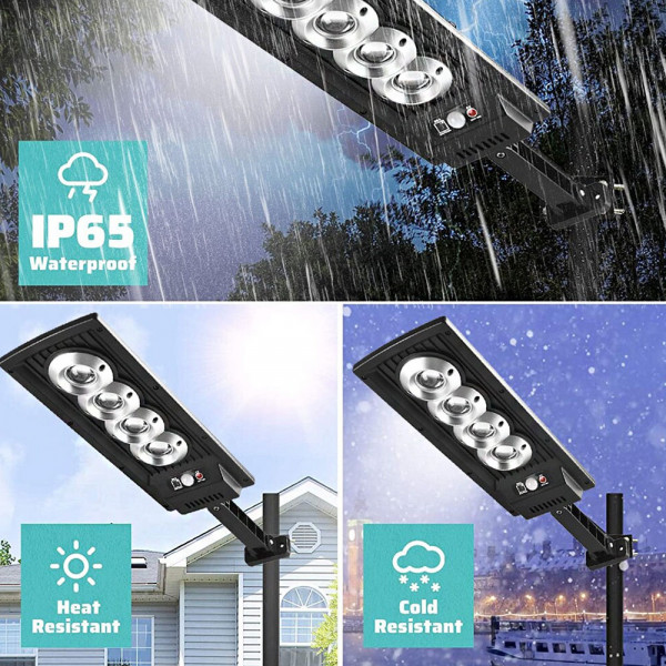 Мощна соларна LED лампа със сензор  FA-4, дистанционно управление и 4 режима на работа, IP65, 6000K, COB