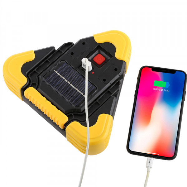 Компактен LED Светлоотразителен триъгълник за автомобил HB-6609, COB, соларен