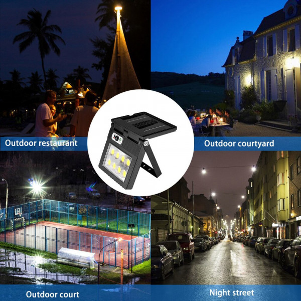 Водоустойчива соларна лампа W783-8, сензорна с дистанционно управление