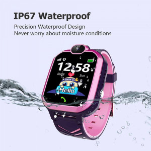 Детски смарт часовник HW, сим карта и камера, Водоустойчивост IP67, РОЗОВ
