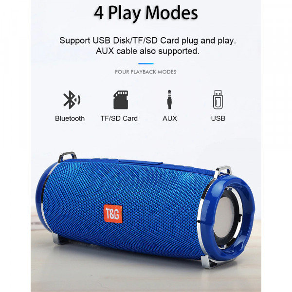 Moщна преносима Bluetooth  тонколнка TG-192 с RGB светлини